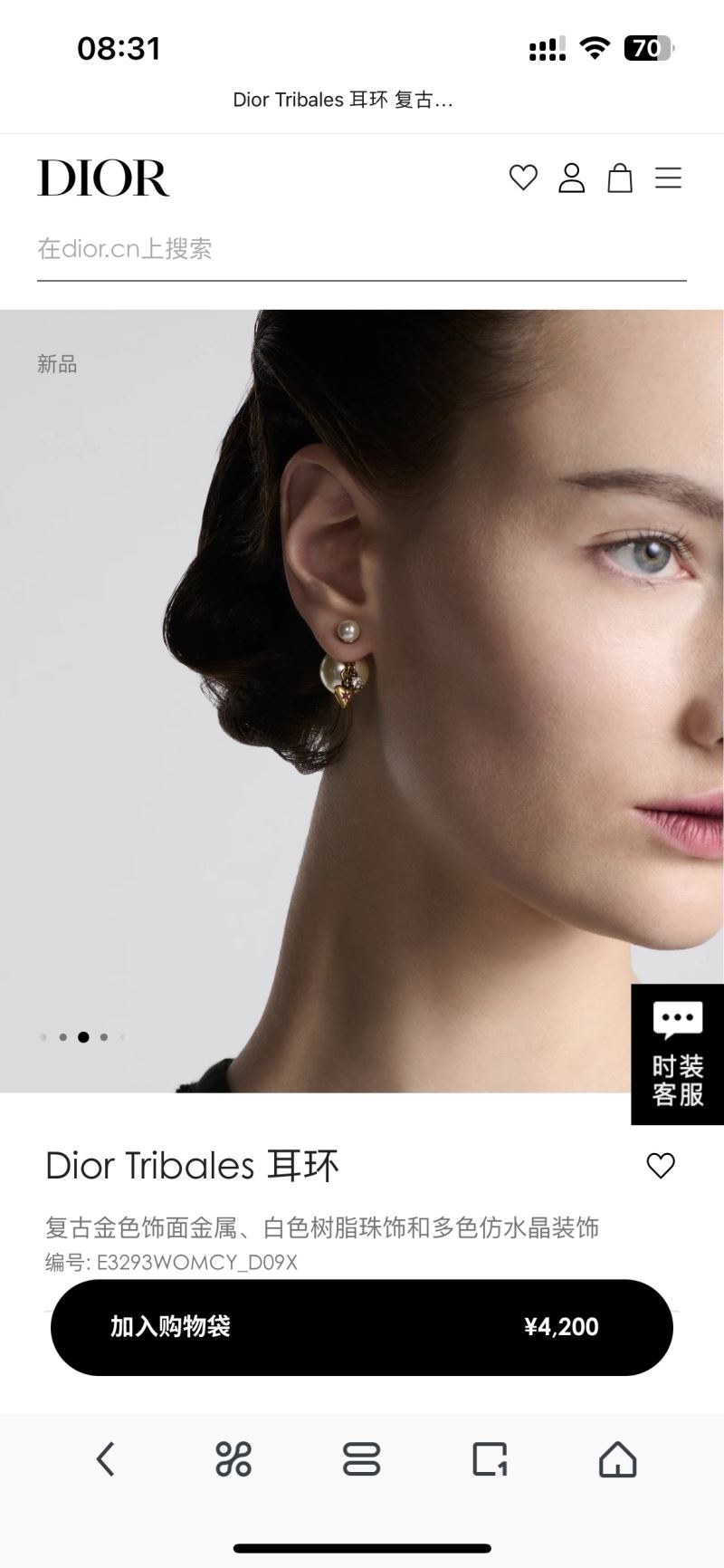chr1st1an D10r earrings